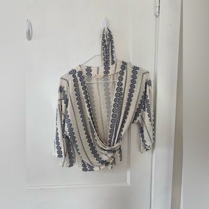 Hem & Thread long sleeve wrap shirt